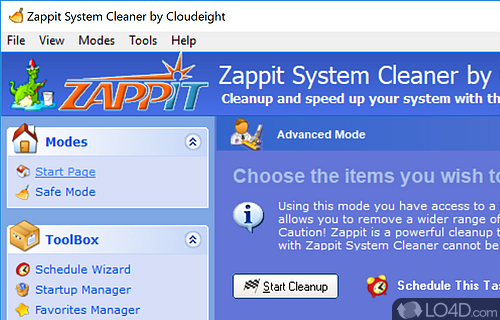 Zappit System Cleaner Screenshot