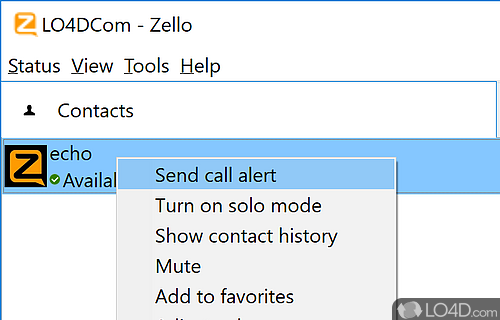 Cross-platform chatting app - Screenshot of Zello