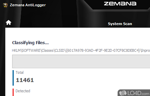 It helps you detect malware that you may have on your system - Screenshot of Zemana AntiLogger