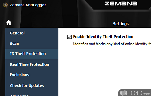 Detect keyloggers or hidden spyware - Screenshot of Zemana AntiLogger