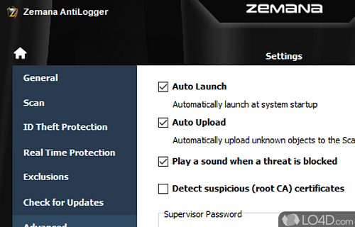Simple and powerful protect your Windows computer from keylogger attacks - Screenshot of Zemana AntiLogger