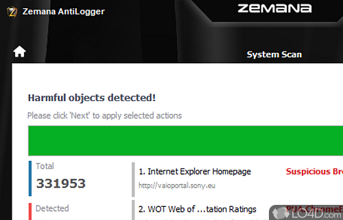Protects your Windows computer from keylogger - Screenshot of Zemana AntiLogger