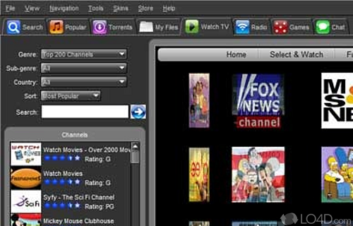 Screenshot of Ziggy TV - User interface