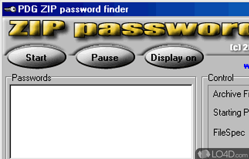 ZIP Password Finder Screenshot