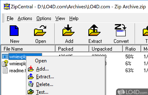 ZipCentral Screenshot