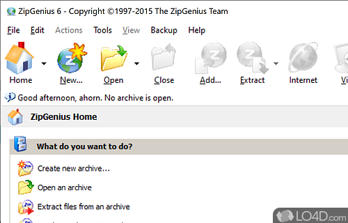 Have files and folders compressed in order to save precious disk space or to keep them from being infected by malicious software - Screenshot of ZipGenius