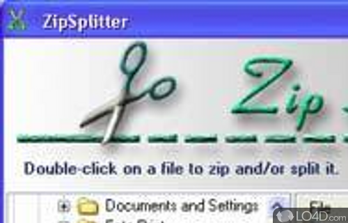 Screenshot of ZipSplitter - Simplifies the task of copying large files on floppy disks