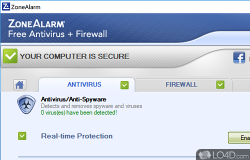 Antivirus and a firewall all in one program - Screenshot of ZoneAlarm Free Antivirus
