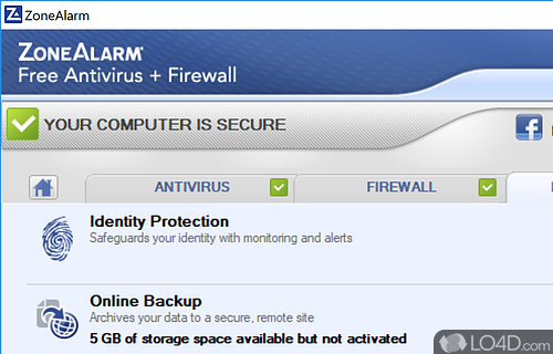 Features - Screenshot of ZoneAlarm Free Antivirus
