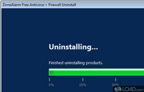 ZoneAlarm Uninstall Screenshot