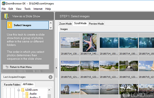 User interface - Screenshot of ZoomBrowser EX
