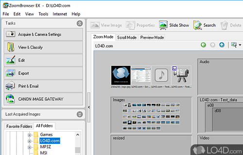 Image management utility from Canon that can help you edit pictures - Screenshot of ZoomBrowser EX