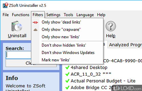 An overall efficient application - Screenshot of ZSoft Uninstaller