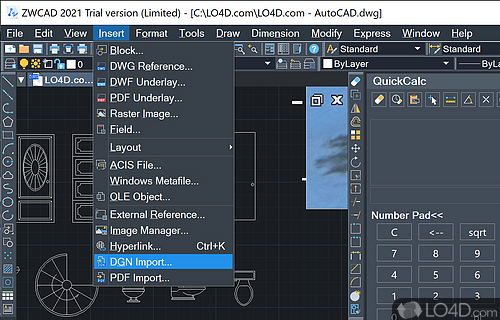 Drafting software application - Screenshot of ZWCAD