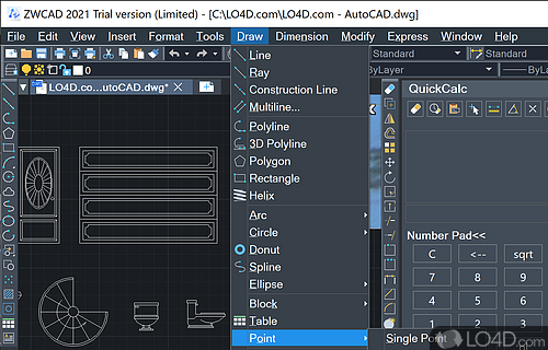 CAD environment - Screenshot of ZWCAD