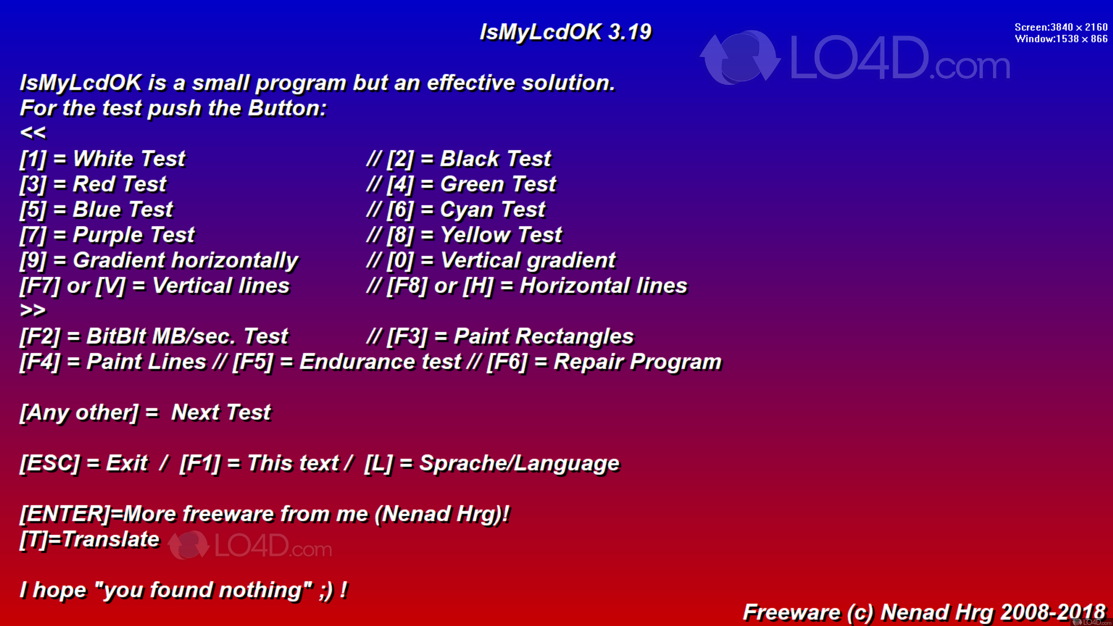 IsMyLcdOK 5.41 for ipod download