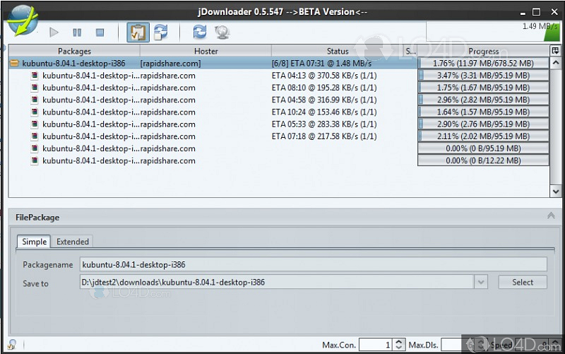 JDownloader 2.0.1.48011 free instal