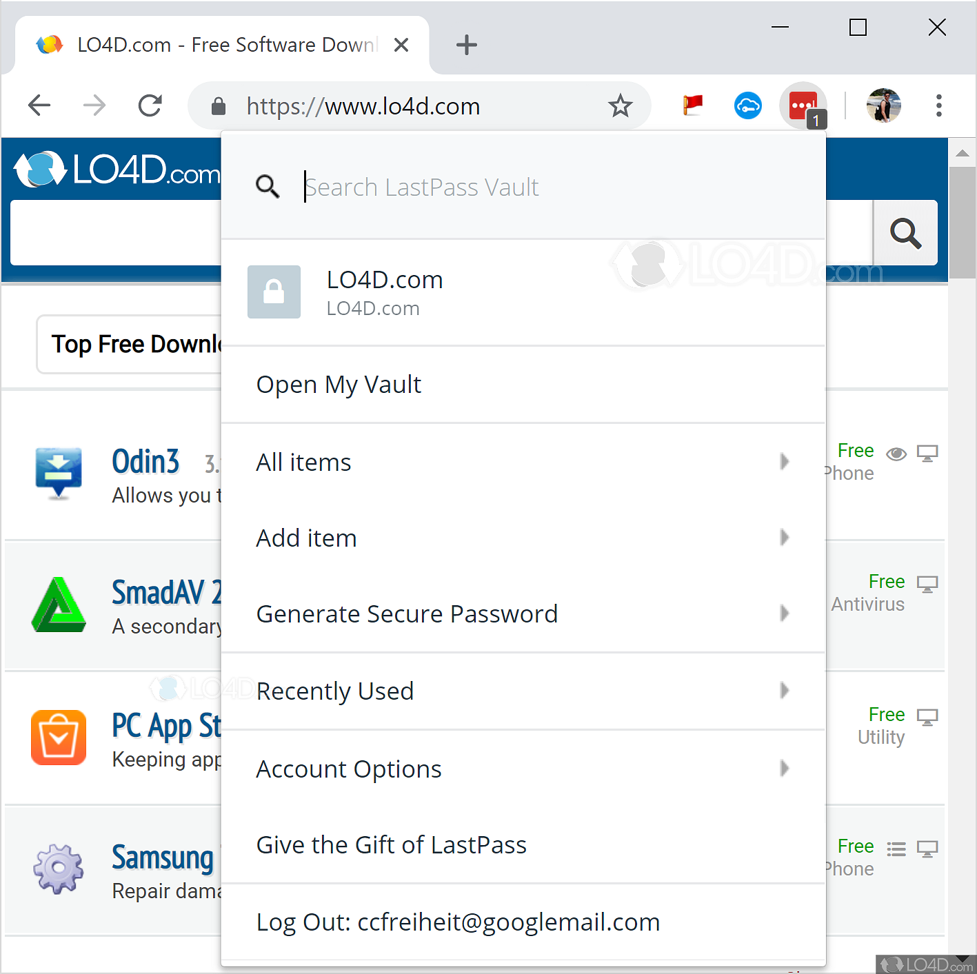 LastPass Password Manager 4.117 for windows download free