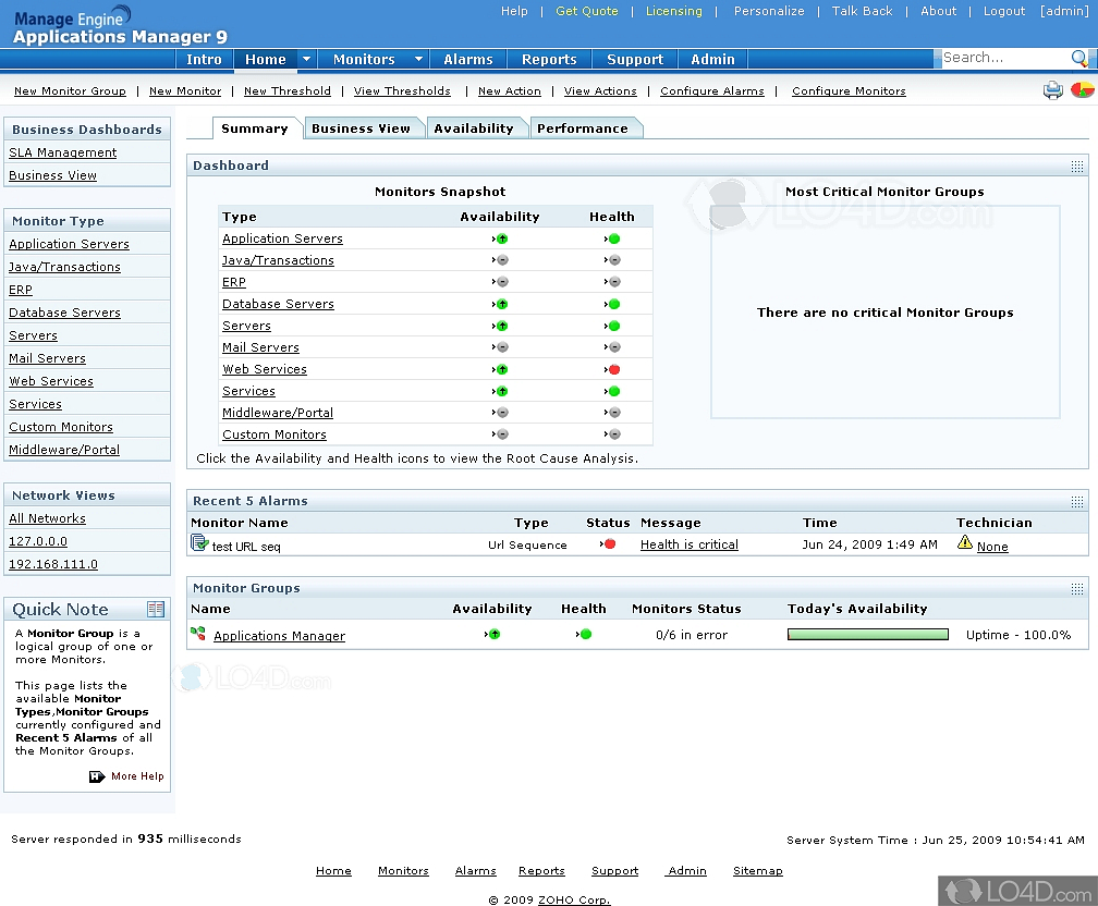 ManageEngine Applications Manager for Windows 8 - LO4D.com