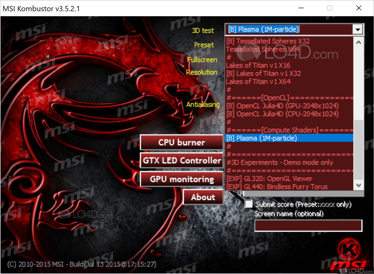 MSI Kombustor 4.1.27 instal the new version for ios