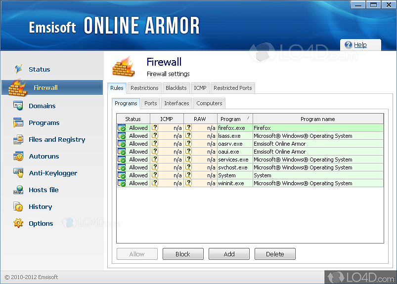 Online Armor Free Download