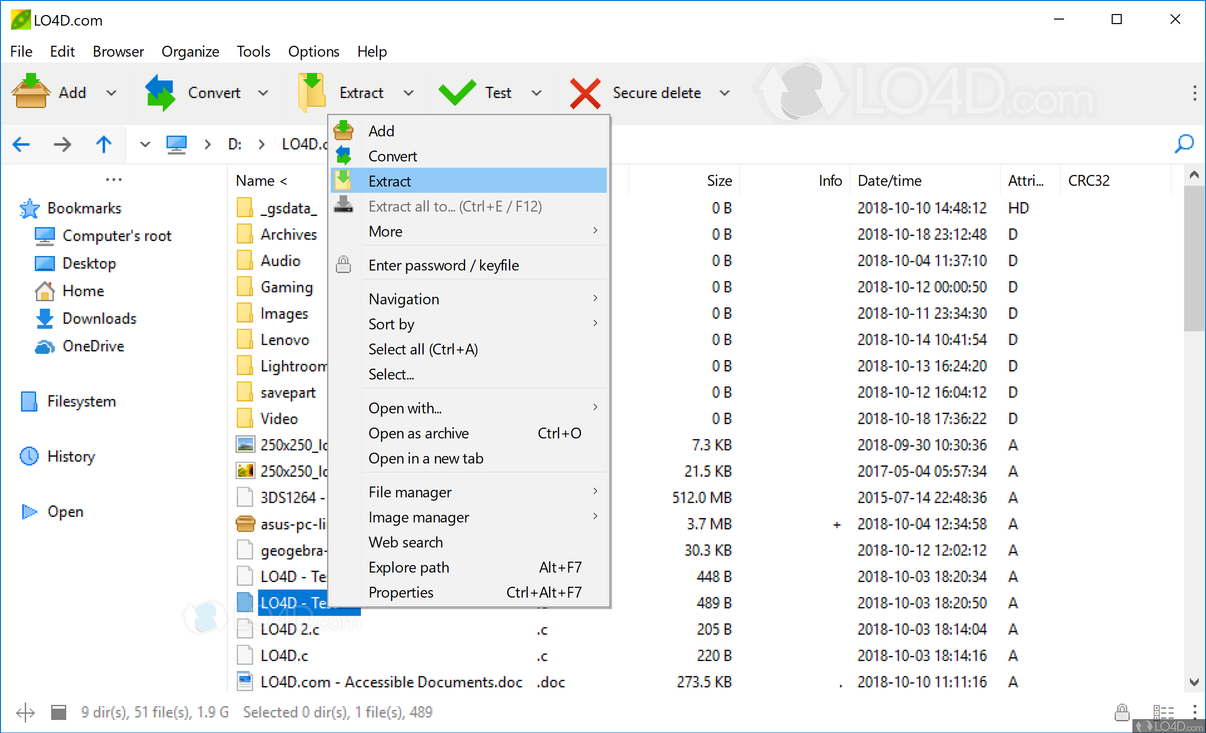 PeaZip 9.5.0 download the new for windows