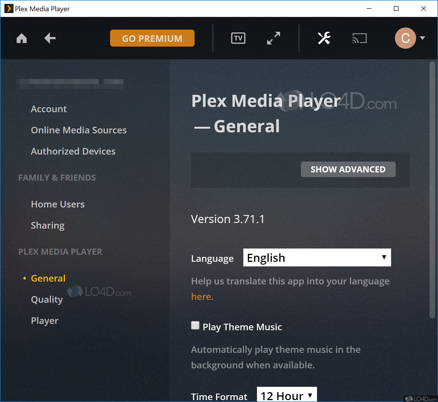 plex media player theme music