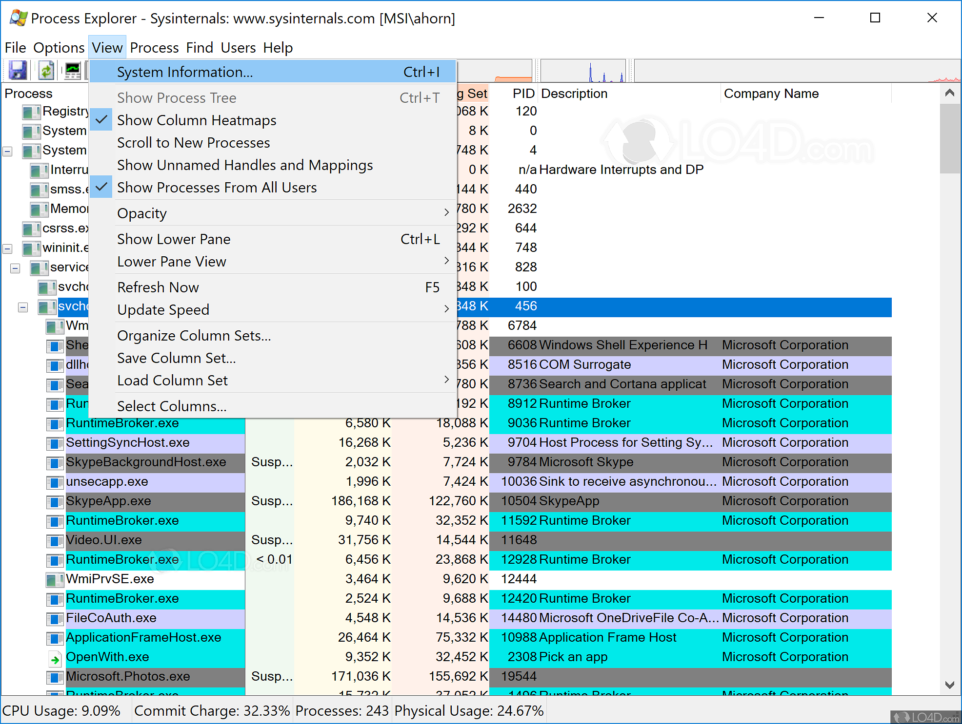 Process Explorer 17.05 download the last version for ipod