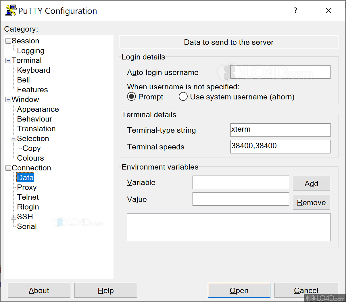 putty configuration download windows 10