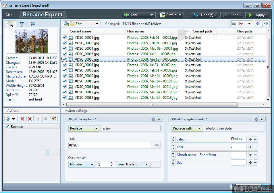 Gillmeister Rename Expert 5.30.1 free downloads