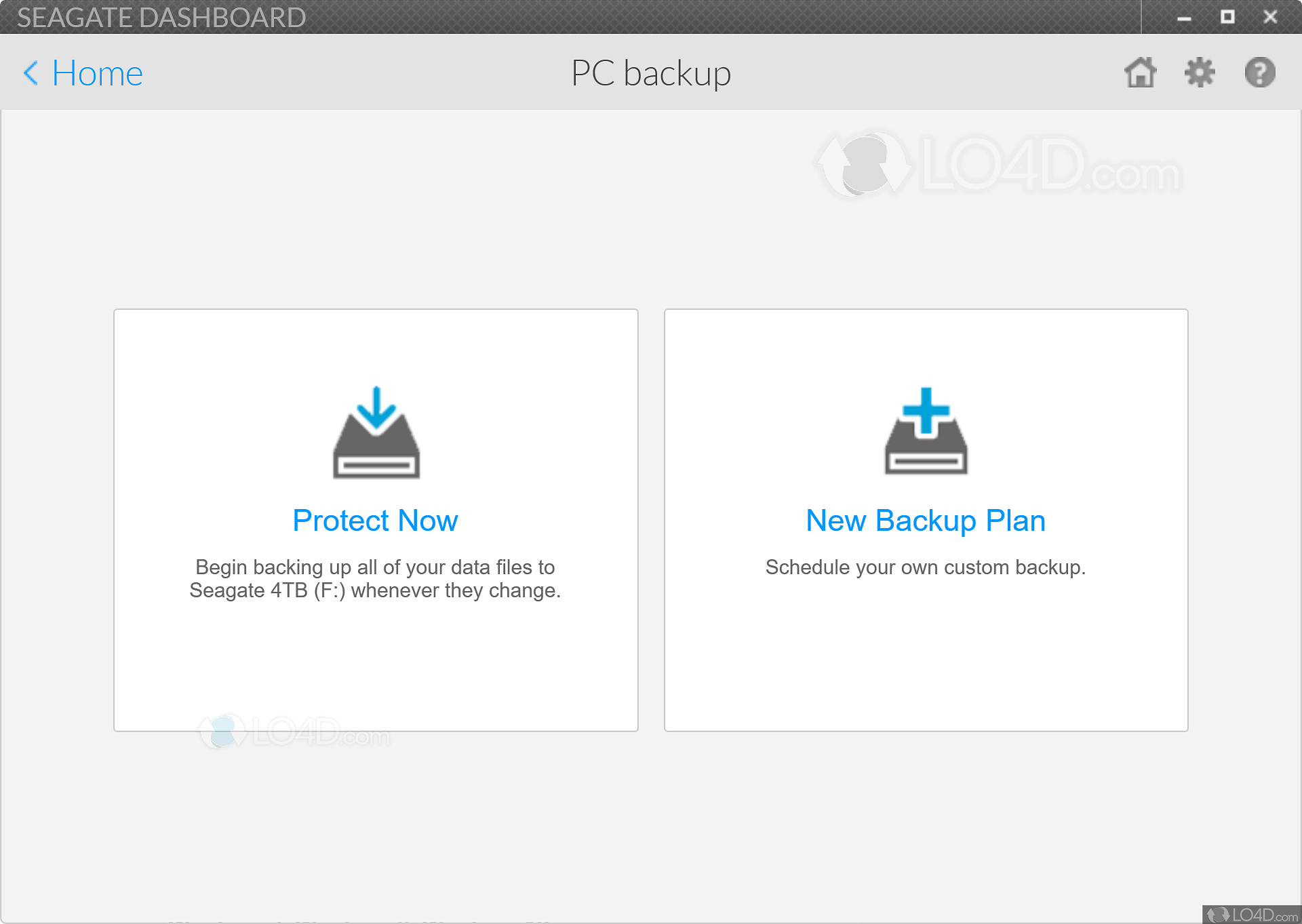 seagate dashboard restore