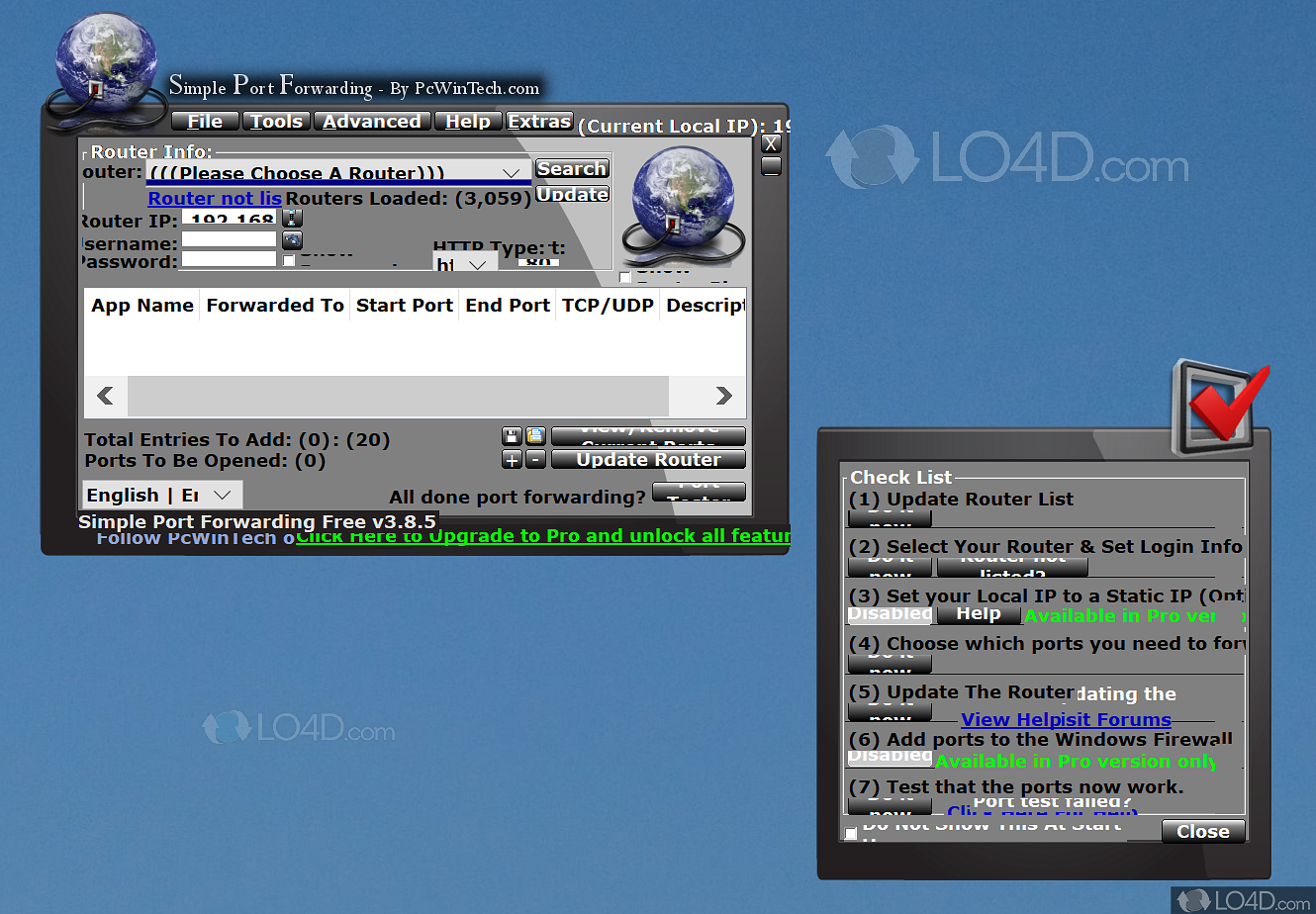 local port forwarding utility windows 7