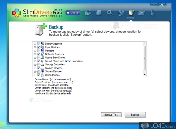 SlimDrivers download the new version for apple