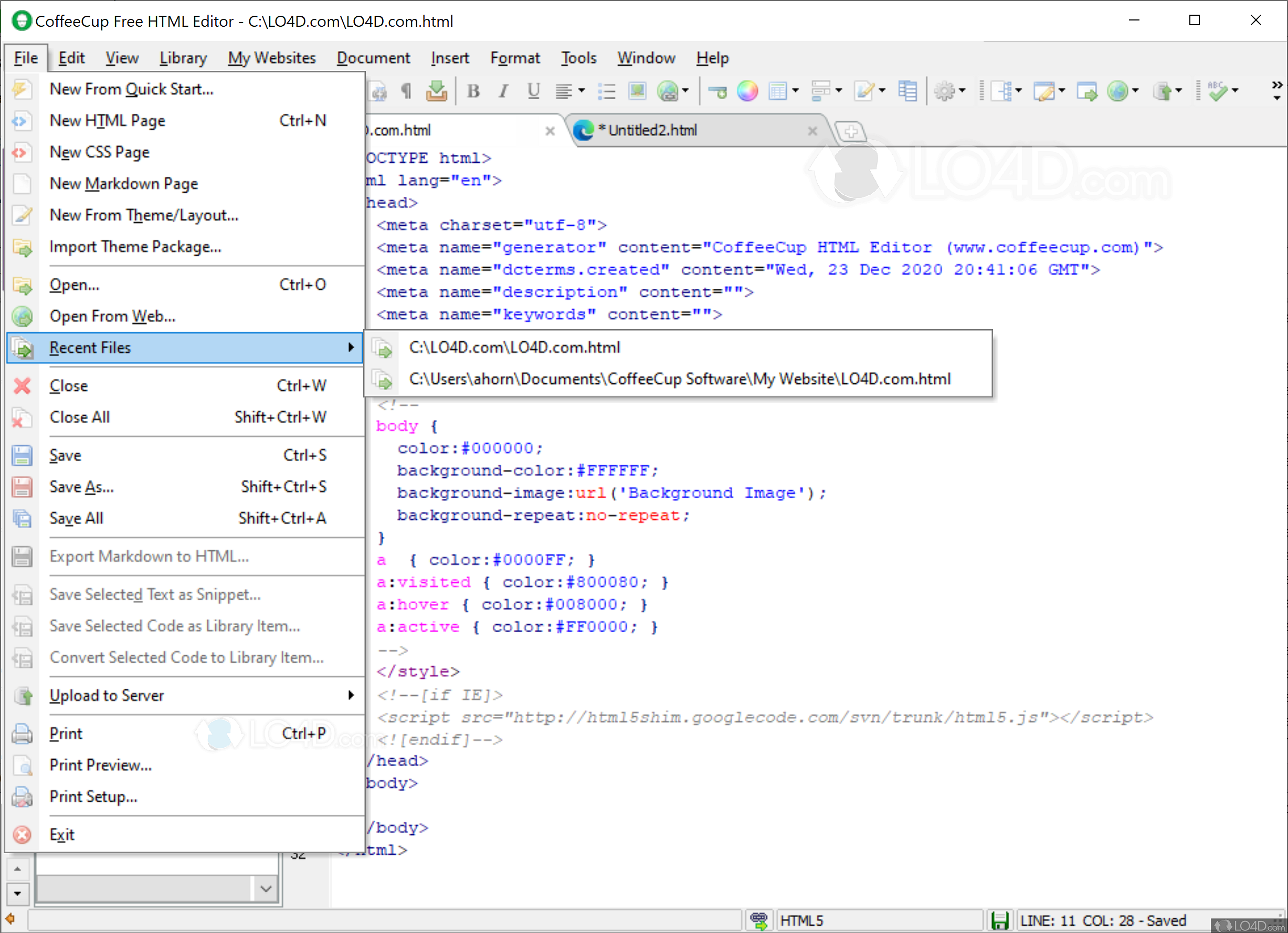 The Free HTML Editor - Download