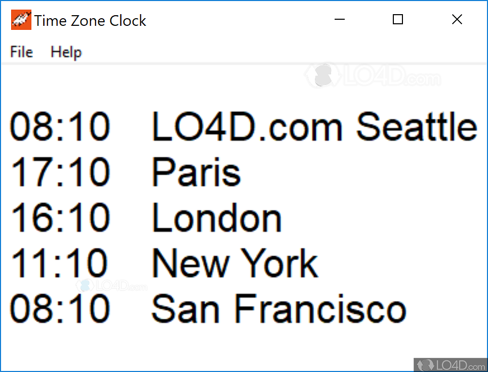 Time Zones Clock Download