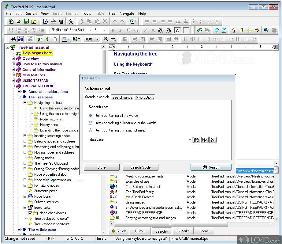 Treepad plus download