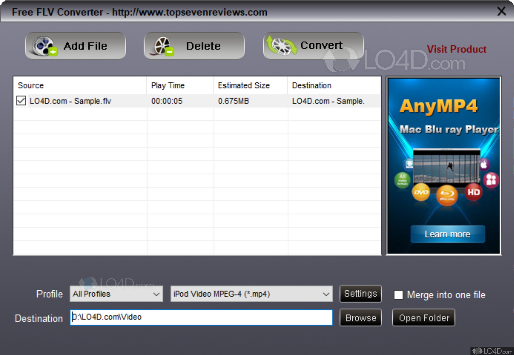 convert flv files freeware