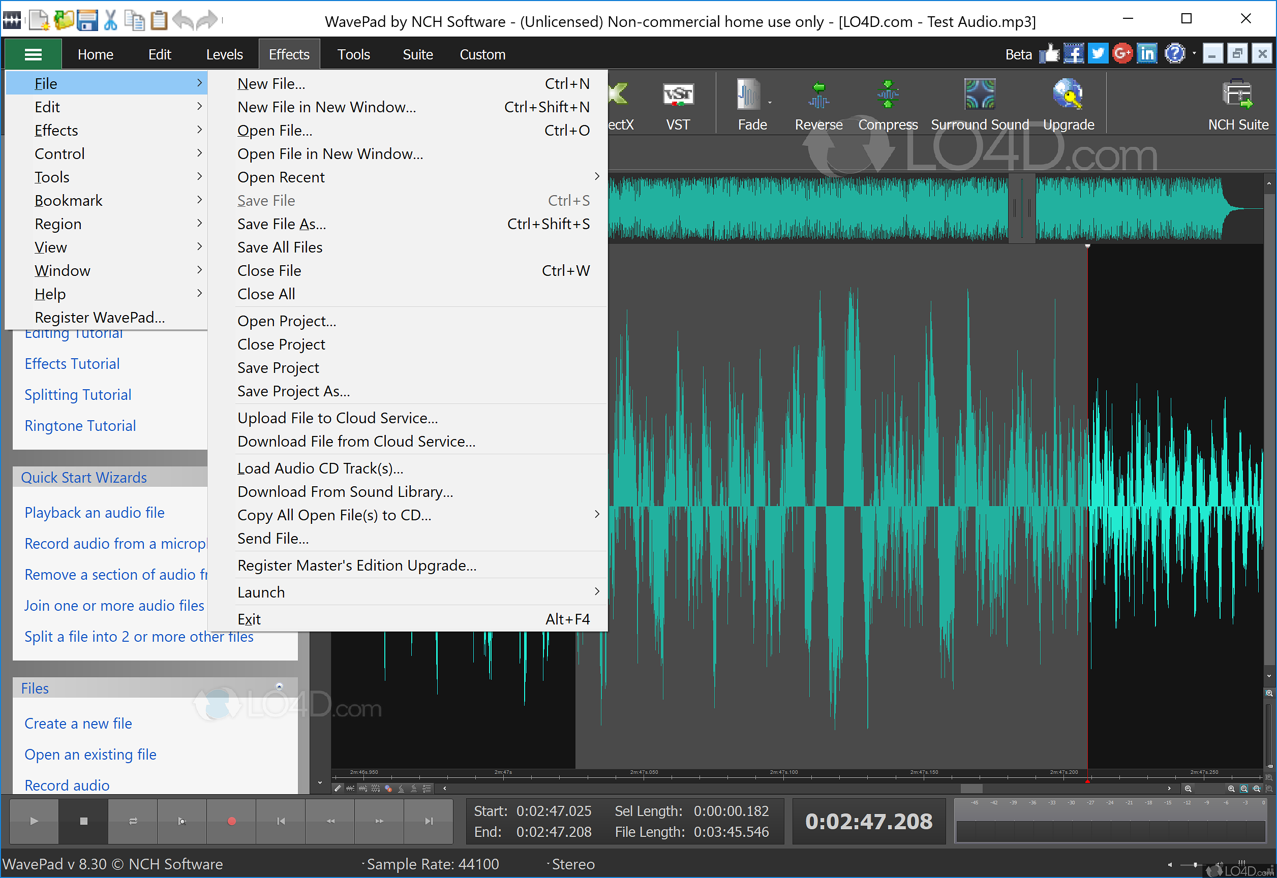 wavepad audio editor free download full version