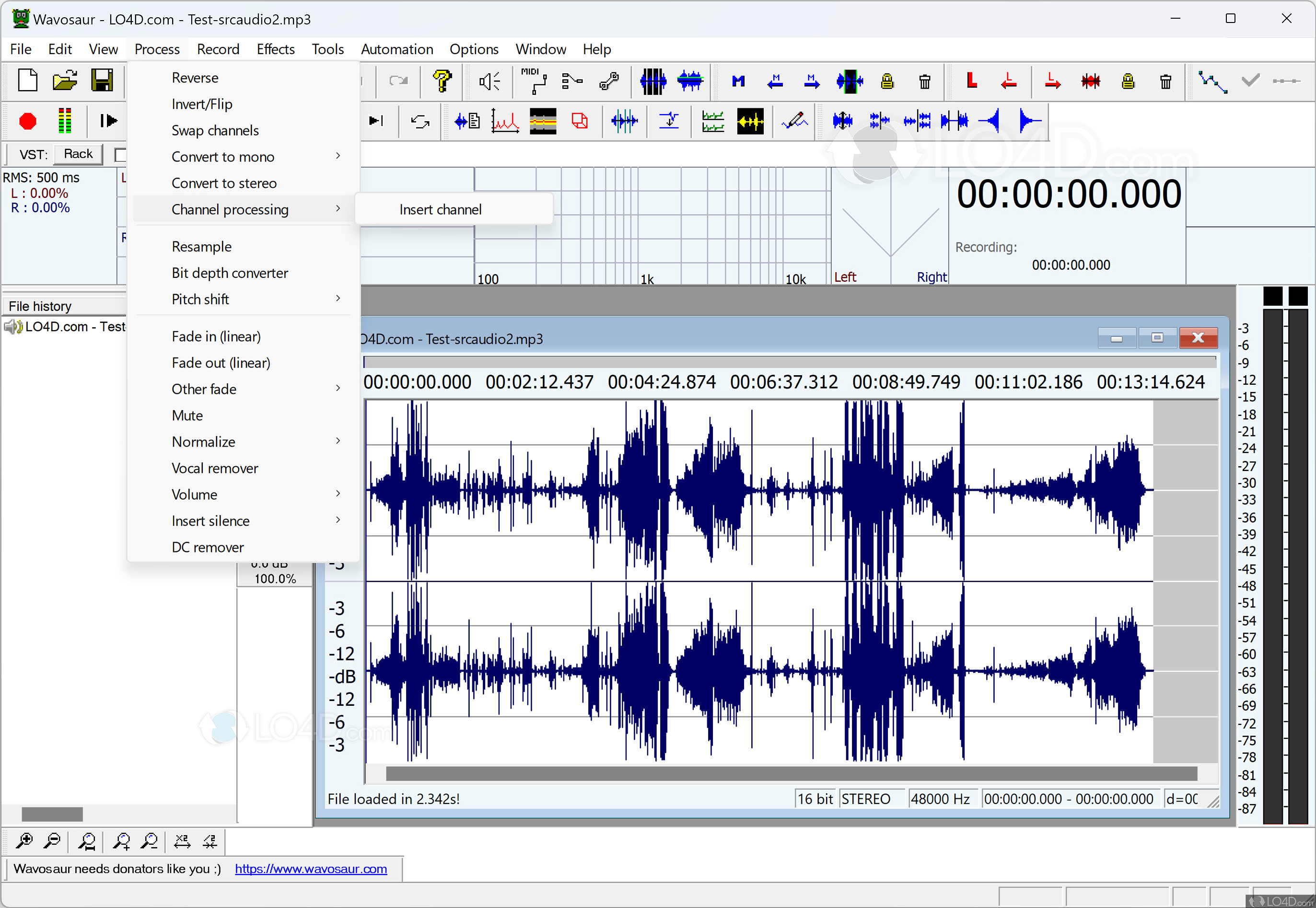 wavosaur free audio editor