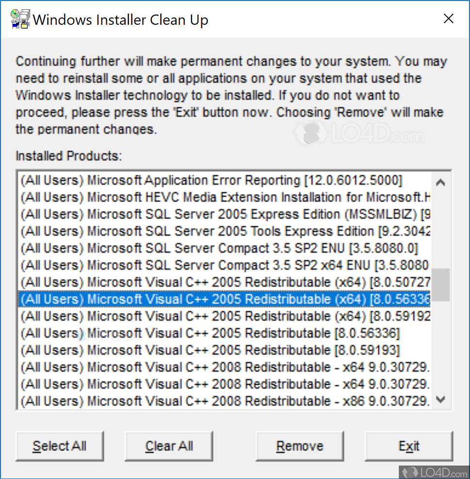 Windows Installer CleanUp Utility for Windows 8 - LO4D.com