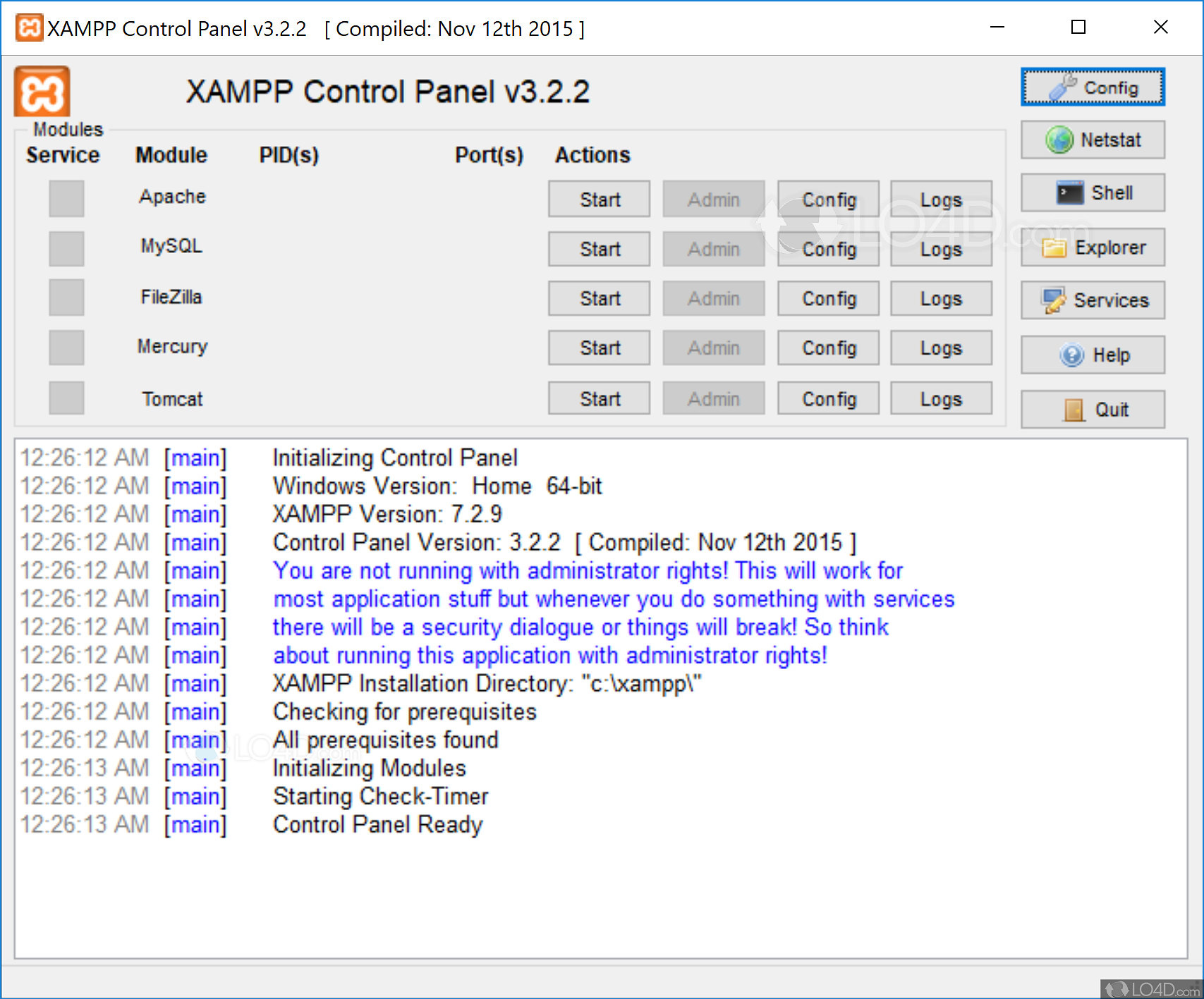 xampp server for windows