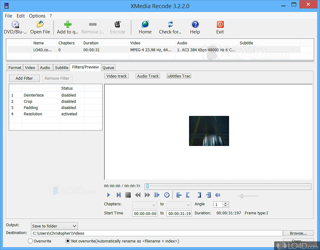 XMedia Recode 3.5.8.1 for windows download